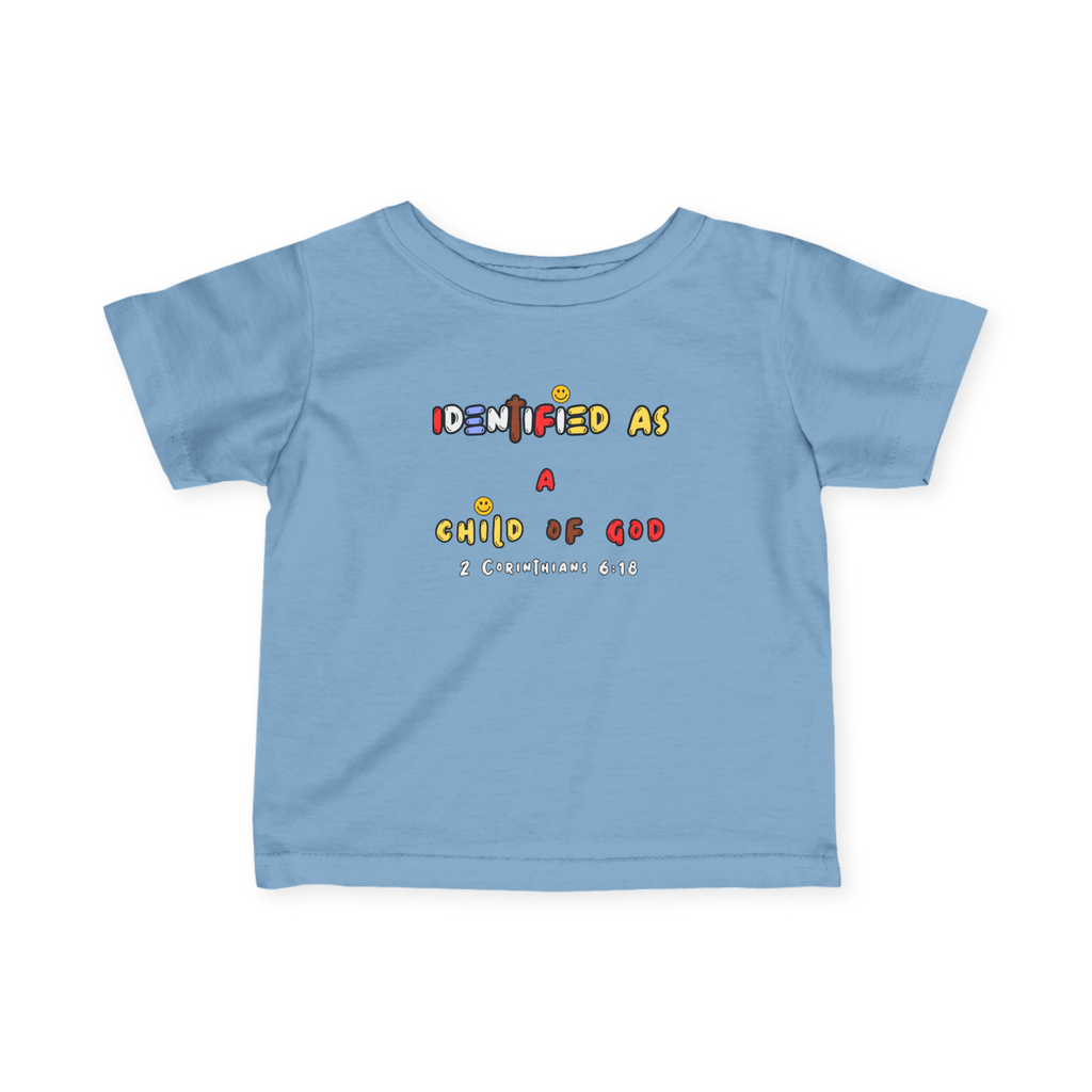 Child of God Infant Tee | Christian Baby Shirt -Light Blue