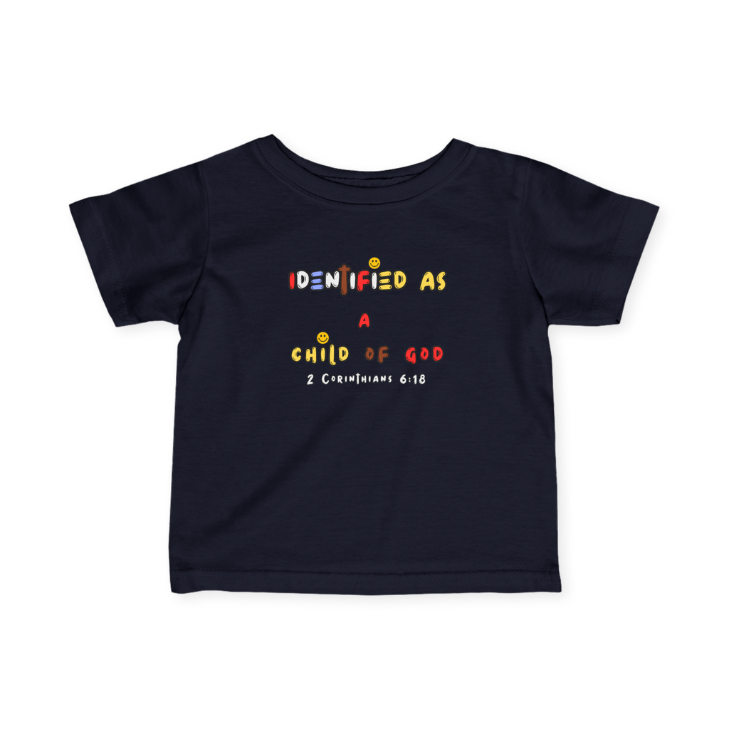 Child of God Infant Tee | Christian Baby Shirt -Navy Blue
