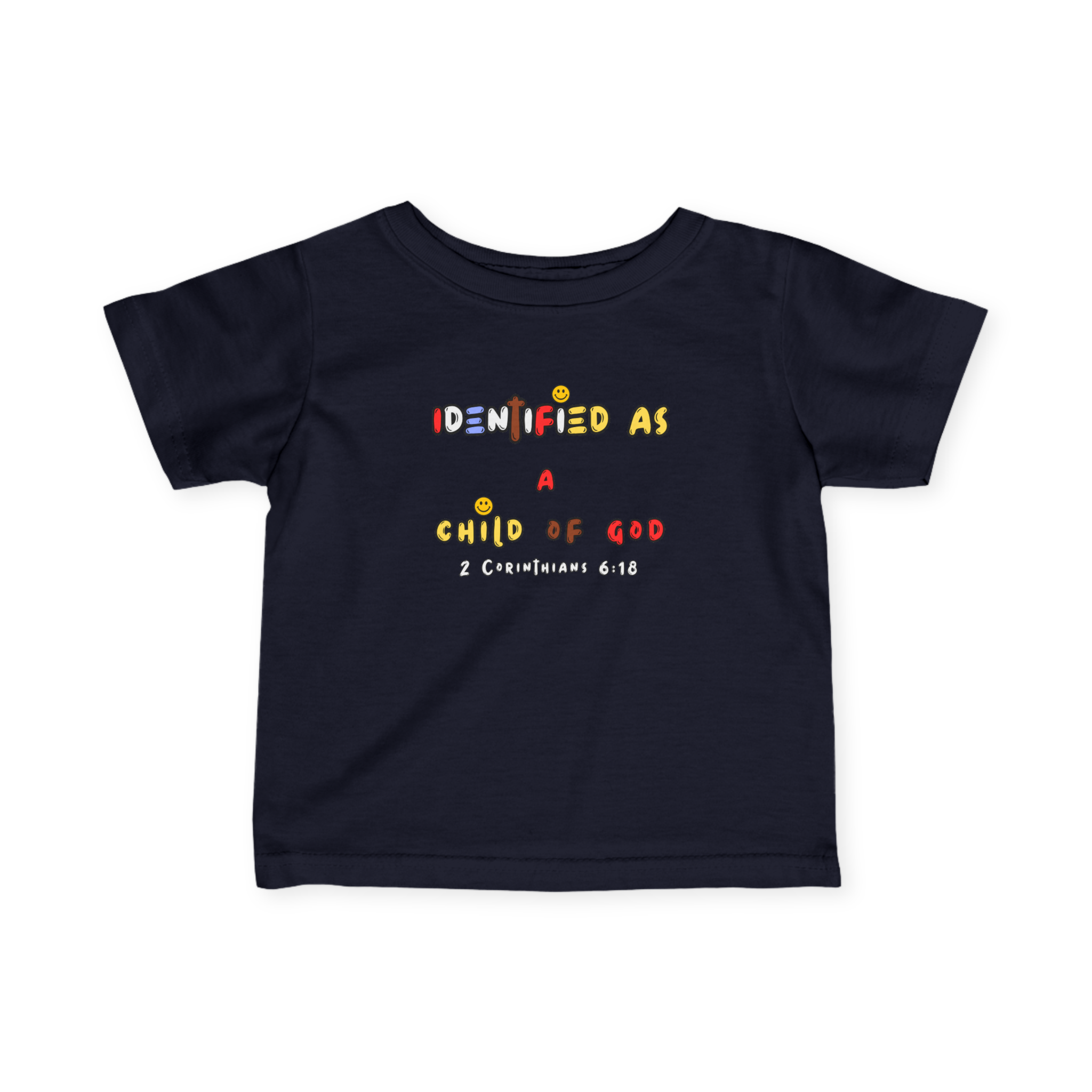 Child of God Infant Tee | Christian Baby Shirt -Navy Blue