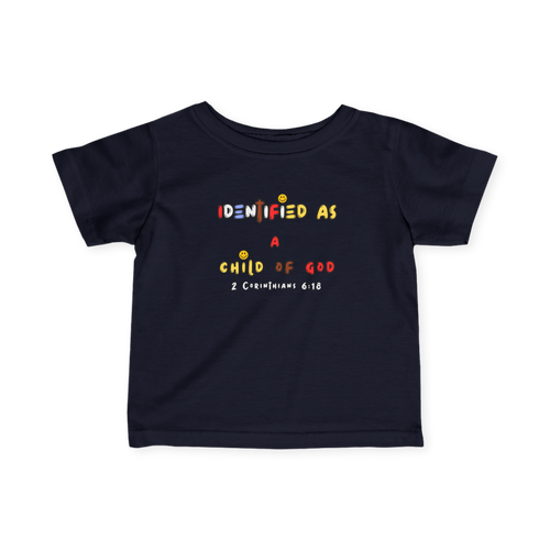 Child of God Infant Tee | Christian Baby Shirt -Navy Blue